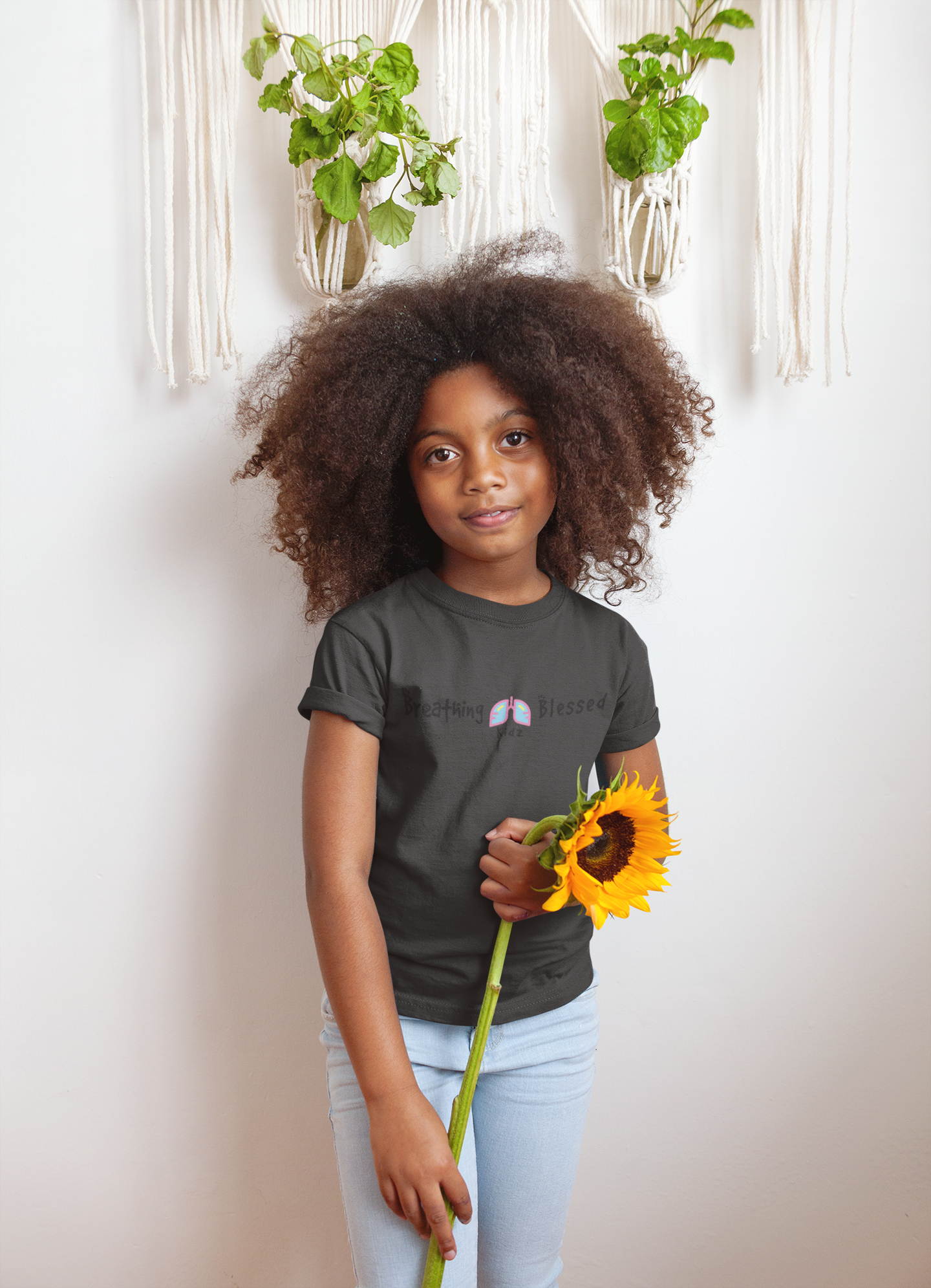 Lil girl with flower Joy Classic DGY Tee