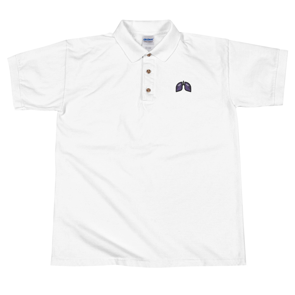 Purple Icon Embroidered Polo Shirt