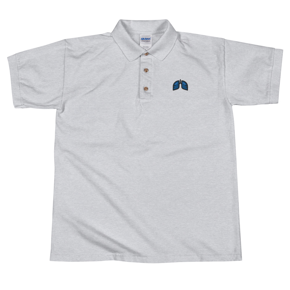 Blue Icon Embroidered Polo Shirt