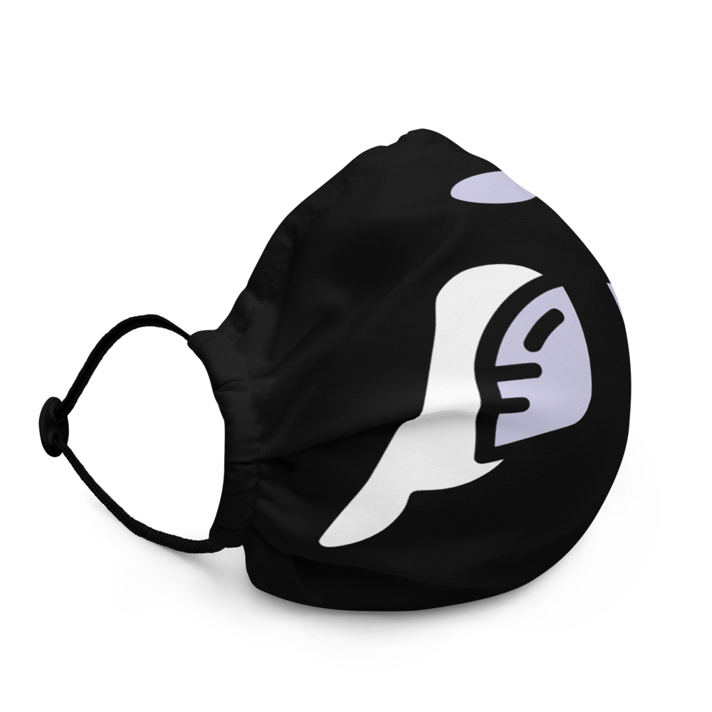 Periwinkle Premium Black Face Mask