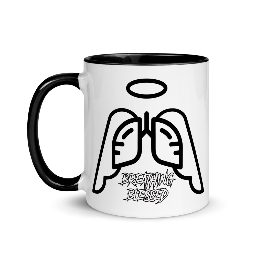 Black Wing Icon Mug with Color Inside