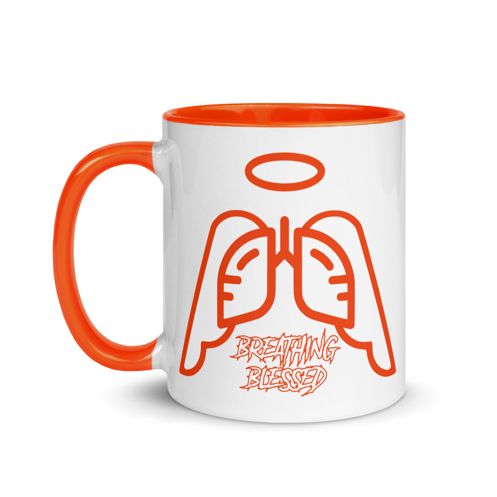 Orange Wing Icon Mug with Color Inside