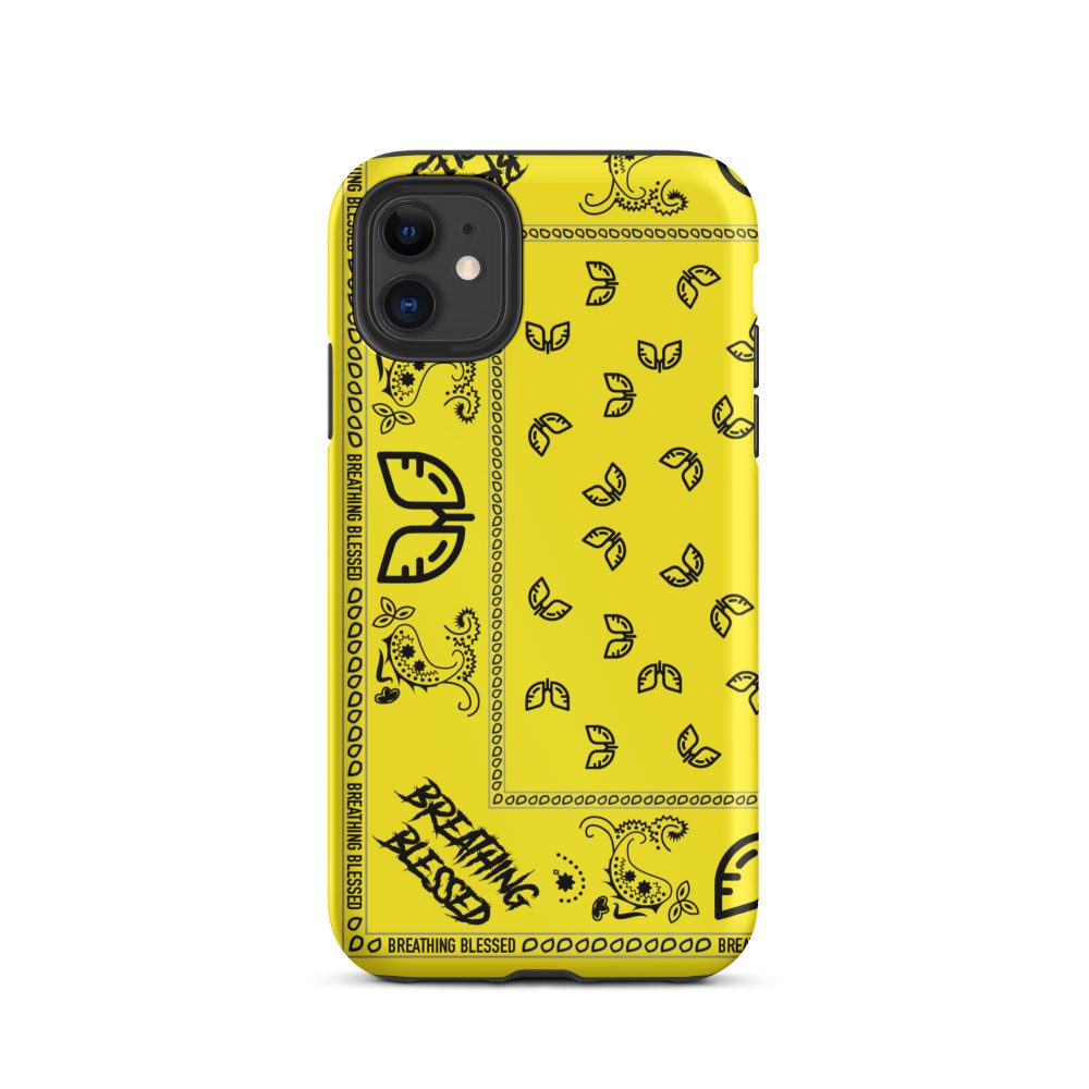 Yellow & Black Bandana Tough iPhone Case