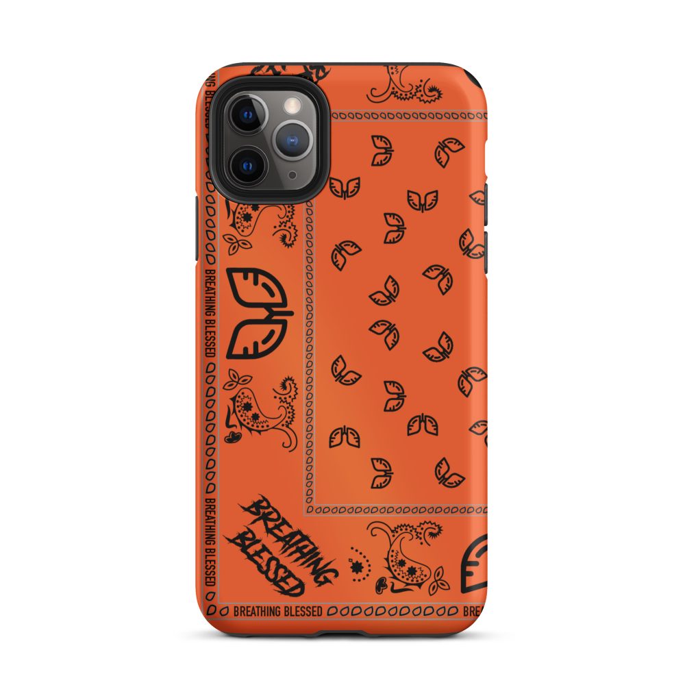Orange & Black Bandana Tough iPhone Case